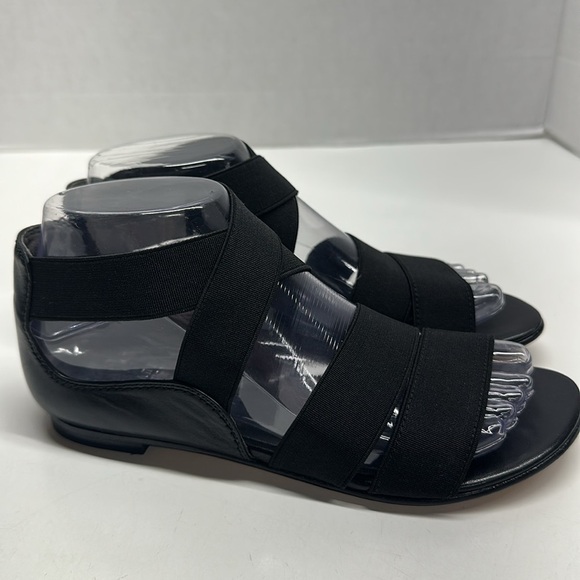 Stuart Weitzman Gladiator Sandals Shoes Strappy Elastic Leather Black Size 6 - Picture 4 of 9